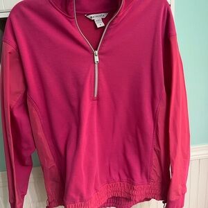 Hot pink quarter zip pullover